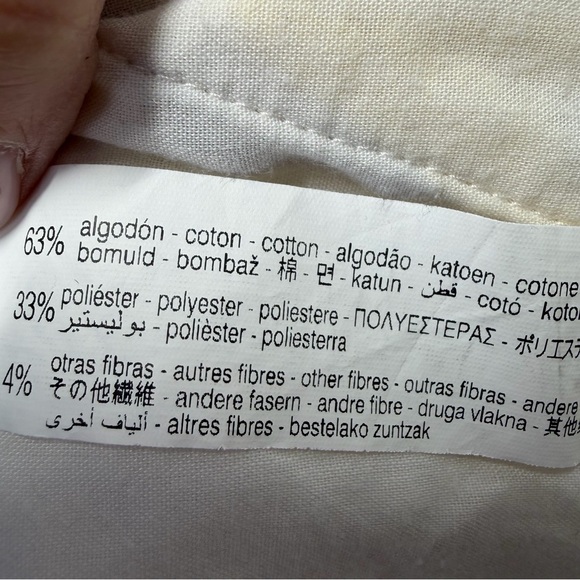 ZARA Men's Shorts Size L Striped Yellow Drawstring Beach Preppy Vacation Canvas - Picture 4 of 9